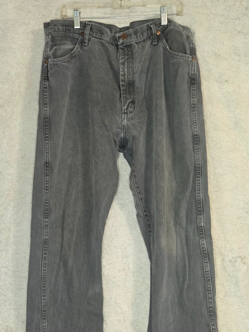 Vintage Wrangler Mens 38x34 Gray Denim Jeans 936MWZ Western Cowboy